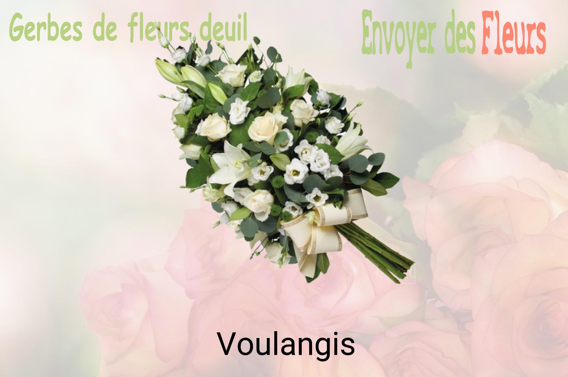 Gerbe de fleurs de deuil livrée à Voulangis
